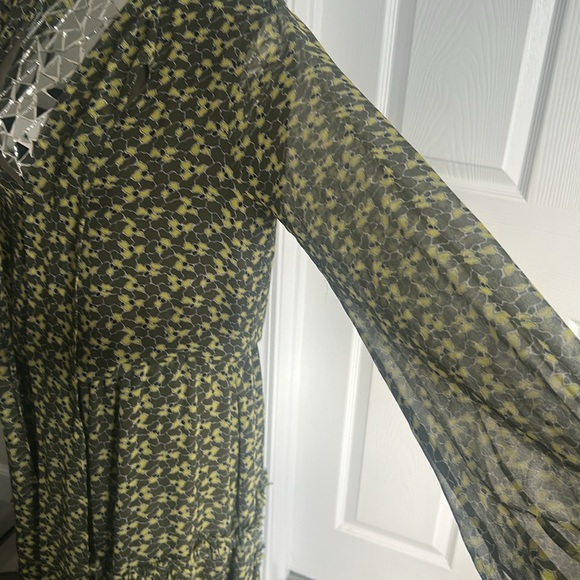 ALEXIS Margeaux Silk Maxi Green Floral Dress S - Picture 4 of 8
